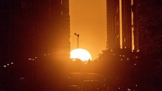 Manhattanhenge, NYC's Sunset Spectacle, Lights Up Big Apple Skies