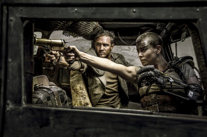 Tom Hardy and Charlize Theron in Mad Max: Fury Road
