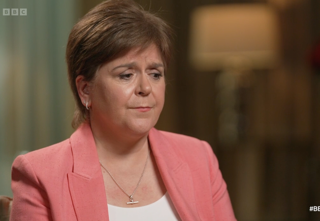 Nicola Sturgeon speaking to BBC