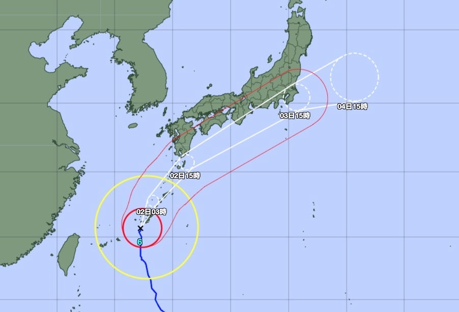 台風6号の予想進路、東京にはいつ到来？気象庁、米軍、ヨーロッパの予報機関で比較（6月1日16時45分時点）