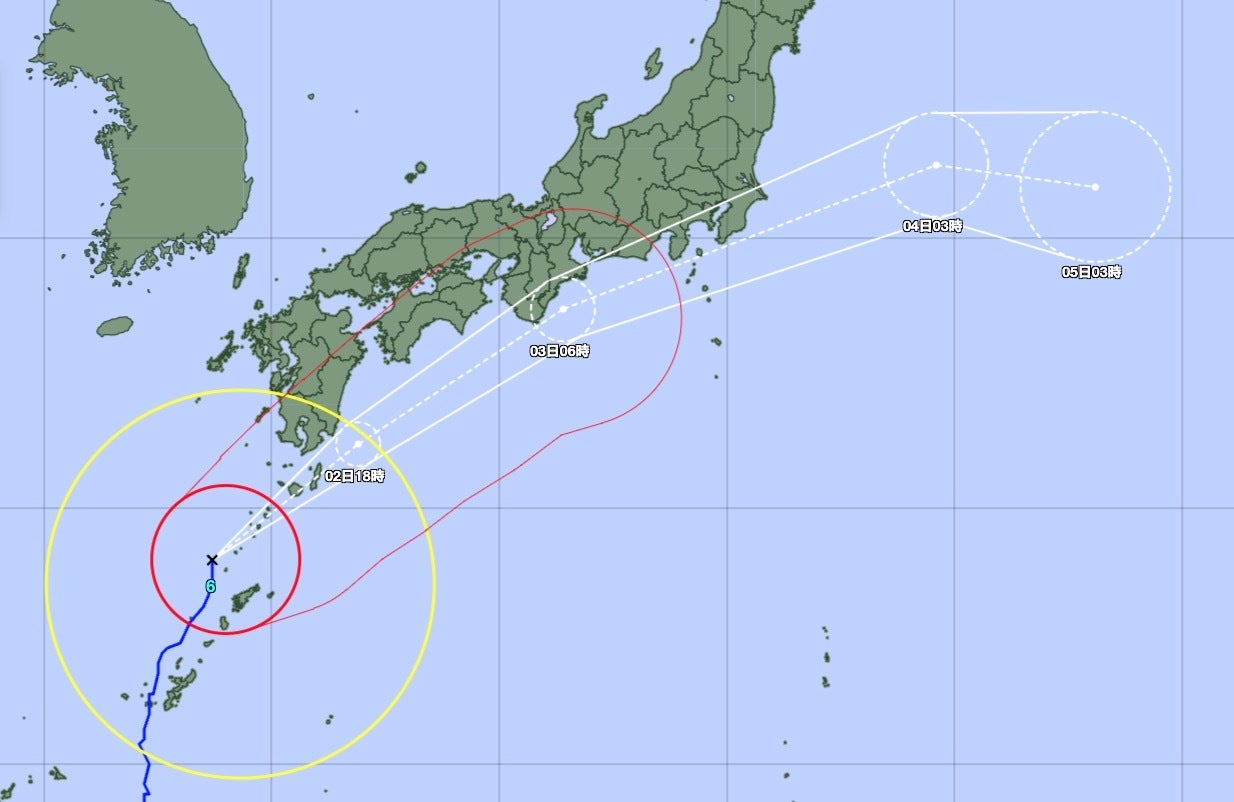 台風6号の予想進路、東京にはいつ到来？気象庁、米軍、ヨーロッパの予報機関で比較（6月2日8時45分時点）