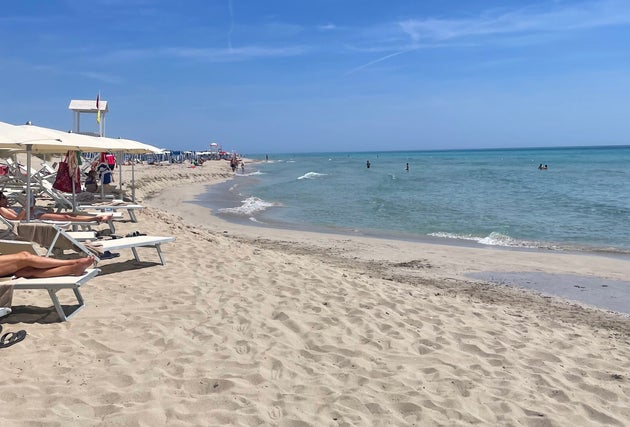 The beach is a five-minute walk through the forest from the hotel.