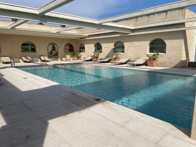 We visited the outdoor pool at the rear of the spa for a moment of serenity while the kids were at Kids Club.