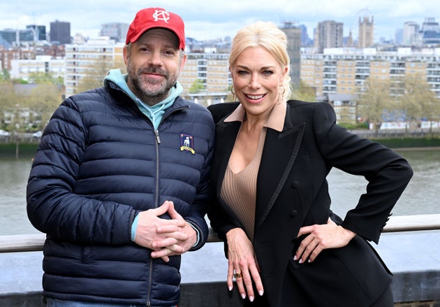 Jason Sudeikis and Hannah Waddingham in April 2023