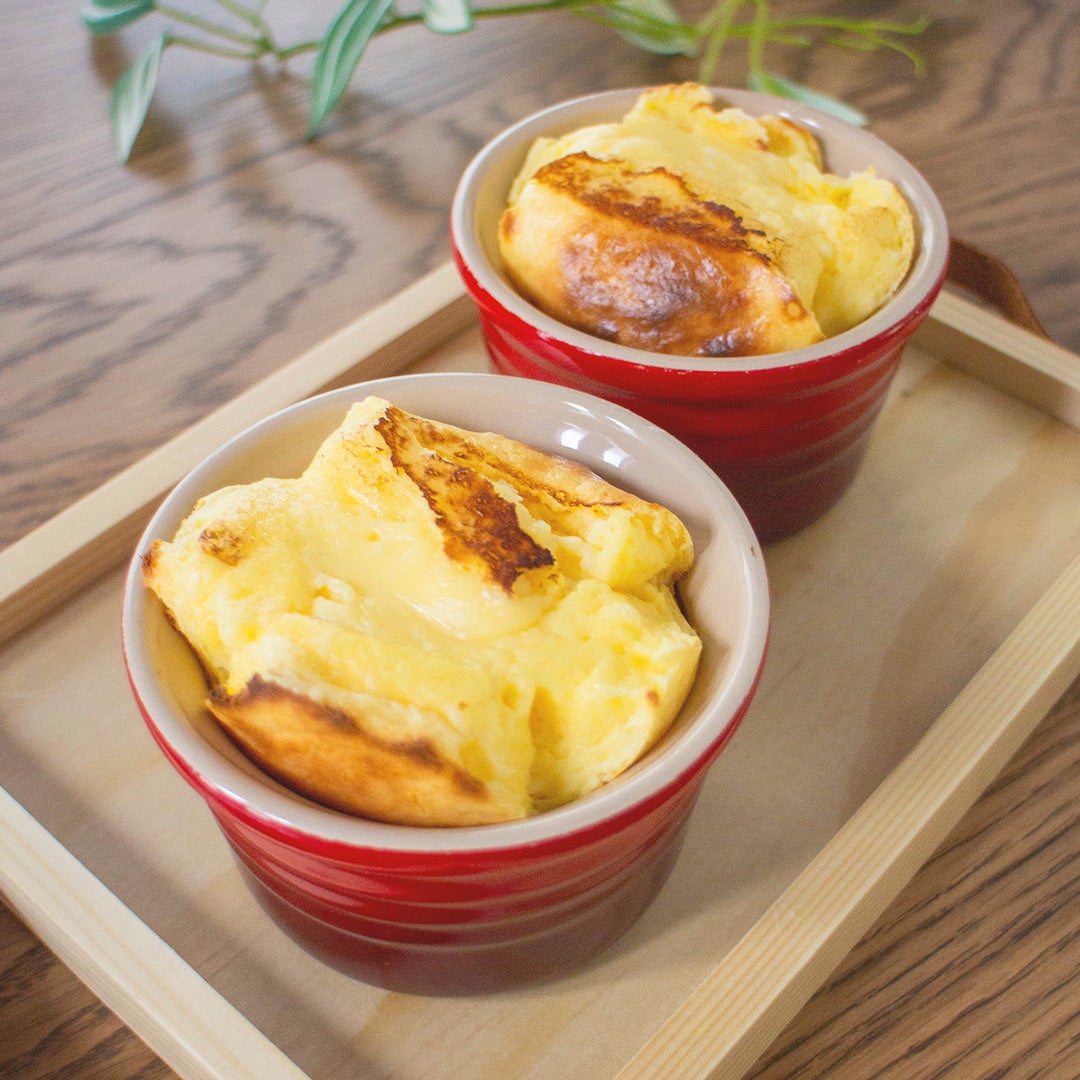 【クリームチーズが余ってたらやってみて】材料3つ！トースターで本格「バスク風ミニチーズケーキ」
