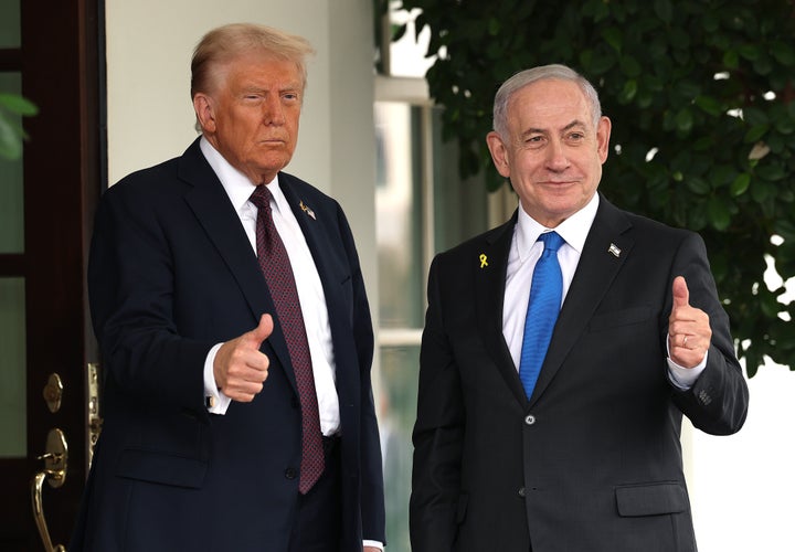 Trump greets Israeli Prime Minister Benjamin Netanyahu as he arrives at the White House on Sept. 29, 2025, in Washington, D.C.