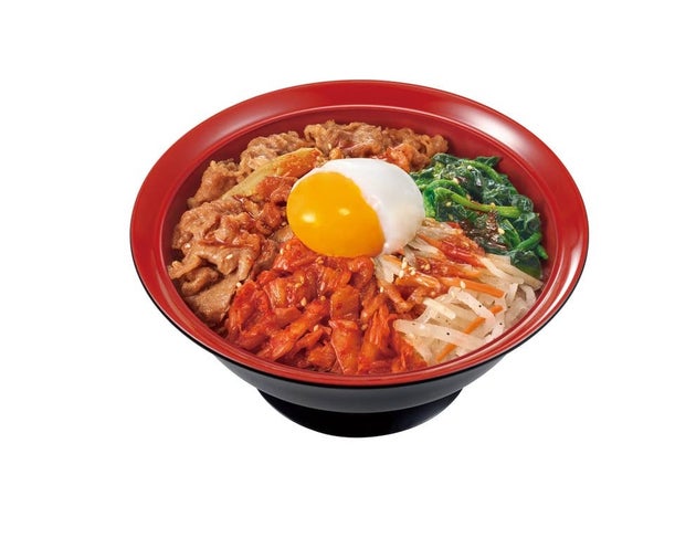 すき家「おんたまビビンバ牛丼」
