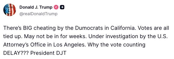 Donald Trump on Truth Social