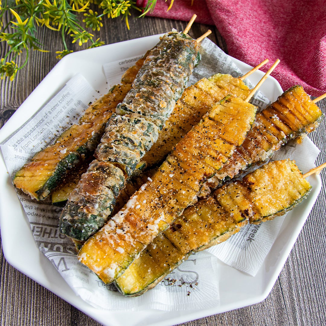 【ズッキーニ、じゃばらに切って揚げ焼きするだけ！】外カリッ、中ジュワッ！何本でも食べたくなる食べ方