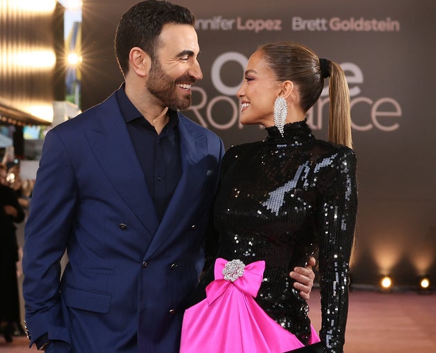 Brett Goldstein and Jennifer Lopez at the London premiere of Office Romance