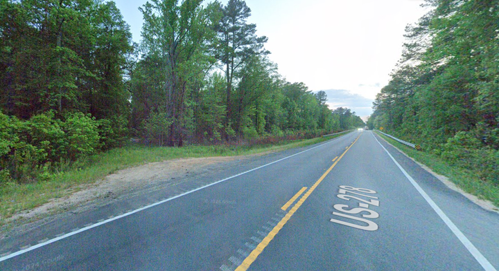 The woman said the man took her to an isolated road off of this highway east of New Ellenton, South Carolina.