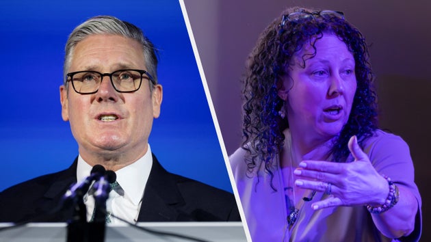 Prime minister Keir Starmer (left), online harms expert Catherine Knibbs (right)