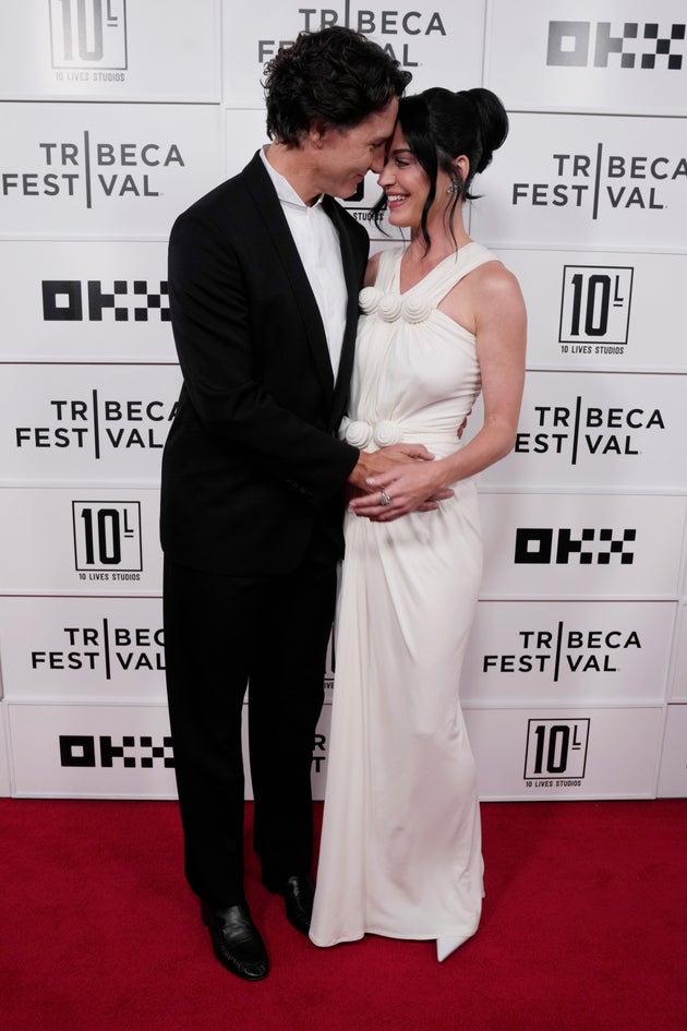 Justin Trudeau and Katy Perry share a loved-up moment at the premiere of her new concert film