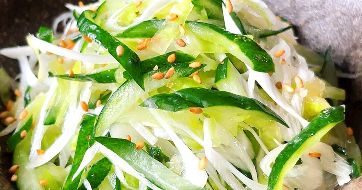 【きゅうり、この味付けだけ覚えて】切って和えるだけ。これ作るためにきゅうり5袋買った。