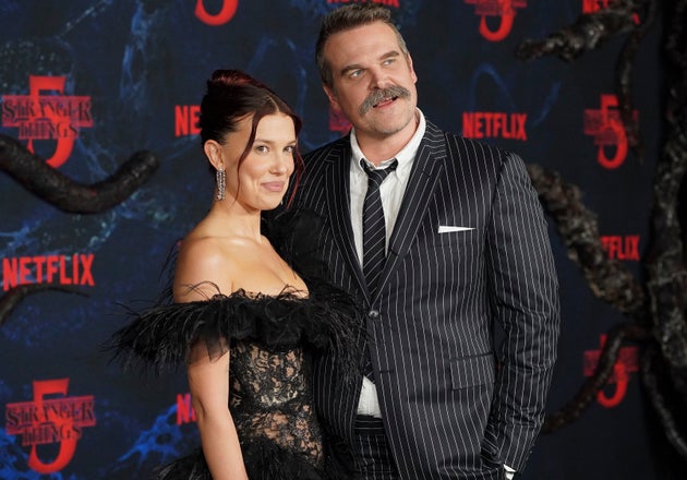 Millie Bobby Brown and David Harbour
