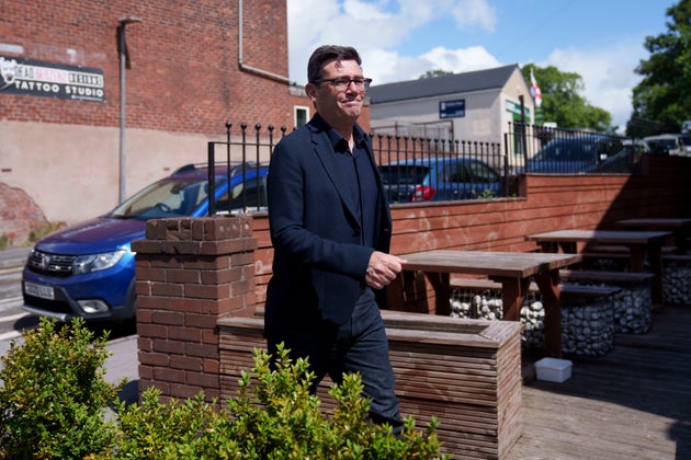 Andy Burnham campaigning in the Makerfield by-election.