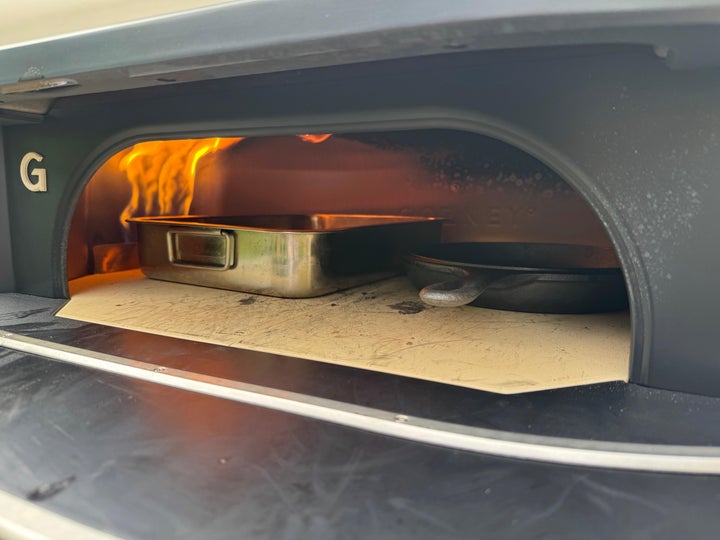 Yes, we cooked steak and chips in the pizza oven.