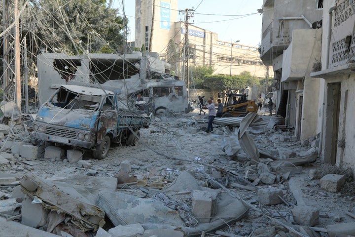 Debris in the southern Lebanese city of Tyre following Israeli airstrikes on June 8. Israel and the U.S. launched a joint attack on Iran in February, and Israel has been repeatedly bombing neighboring countries in the Middle East ever since.