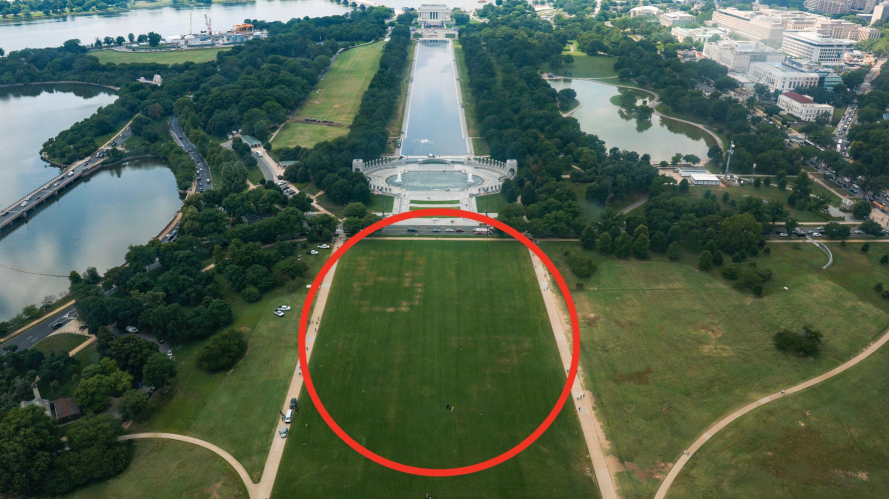 Authorities Investigate Huge '8647' Marking On Grounds Of National Mall In Washington