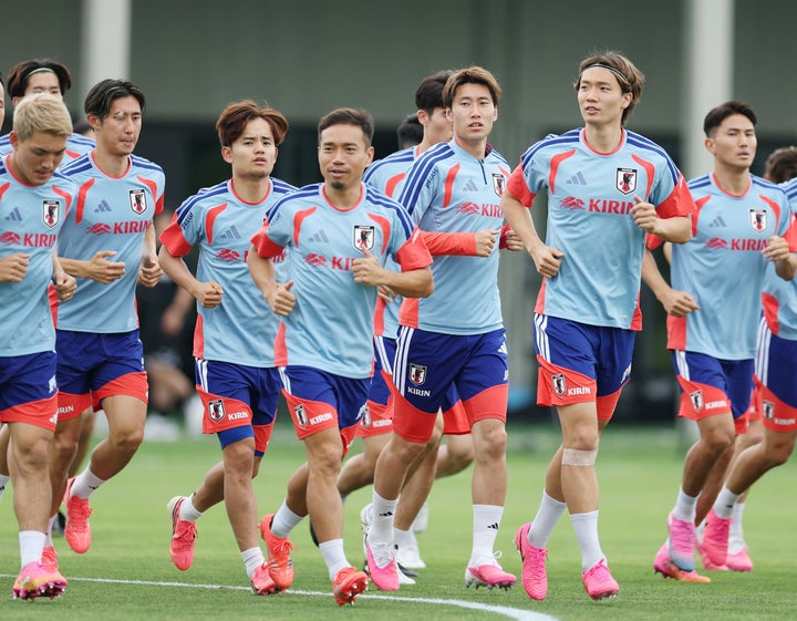 ワールドカップの事前合宿地で調整する日本代表の選手たち=6月6日、メキシコ・モンテレイ