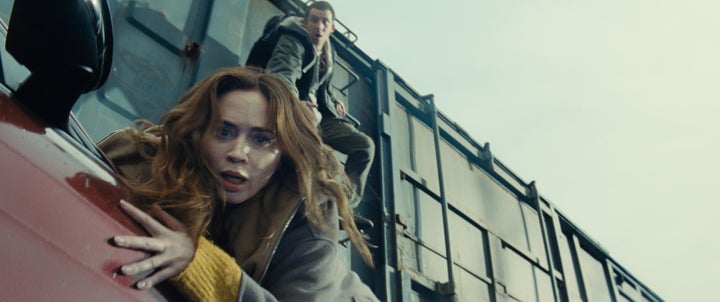 Emily Blunt and Josh O'Connor as seen in one of Disclosure Day's most dramatic sequences