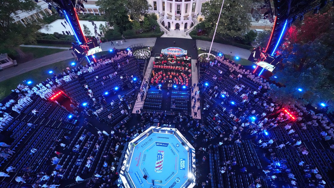Trump's UFC Spectacle Delayed By Inclement Weather