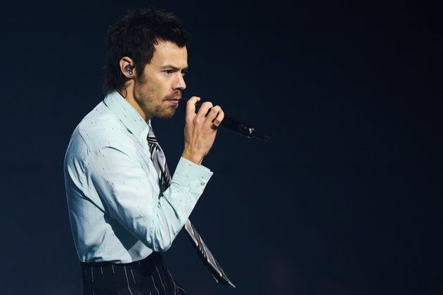 Harry Styles on stage at the Brit Awards earlier this year