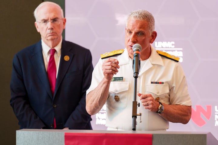 U.S. health officials said last month that the people taken to a Nebraska quarantine facility could leave whenever they'd like and quarantine at home. Admiral Brian Christine, Kennedy's assistant secretary for health, is seen at the press conference announcing the quarantine.