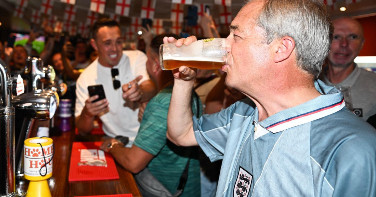 Nigel Farage Roasted Over His Response To England's Win Against Croatia