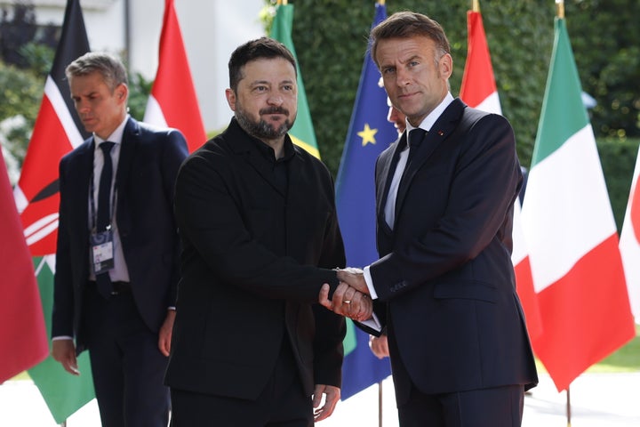 French President Emmanuel Macron said the G7 summit was "very important for Ukraine" because its supporters — crucially including the United States — vowed to help it, although the French president provided no details.