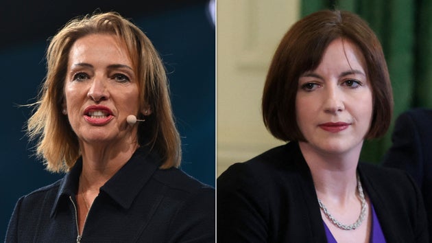 Sarah Pochin, Reform UK MP, and equalities minister Bridget Phillipson