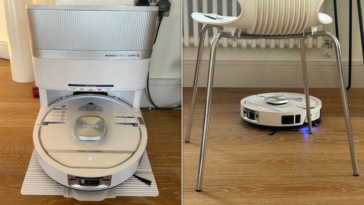 The vacuum at its base/ navigating a chair.