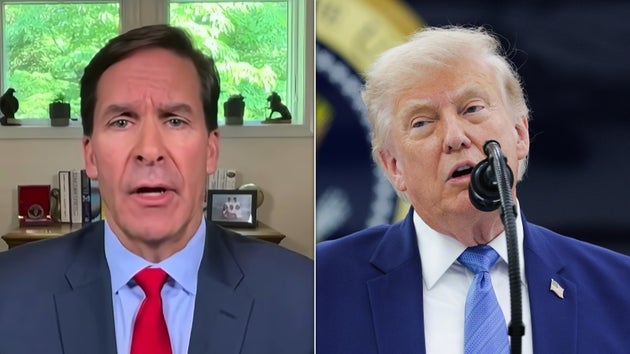 Former Defense Secretary Mark Esper and President Donald Trump.