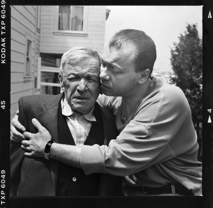 The author's Uncle David (right) with Volf, 1997.