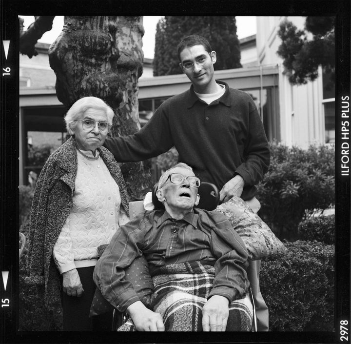 Tsipa, Volf and the author at the Jewish Home for the Aged, 1999.