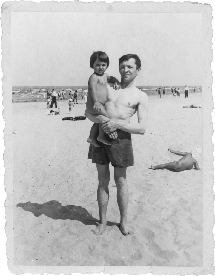 Michael, age 2, with Volf in Jurmala, Latvia, 1948.