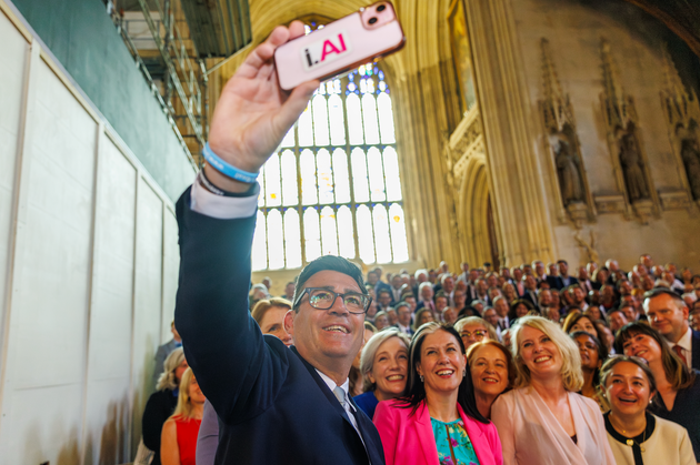 Andy Burnham taking a photo with other Labour MPs