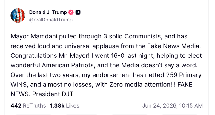 President Donald Trump pleaded for praise after Tuesday night's elections.