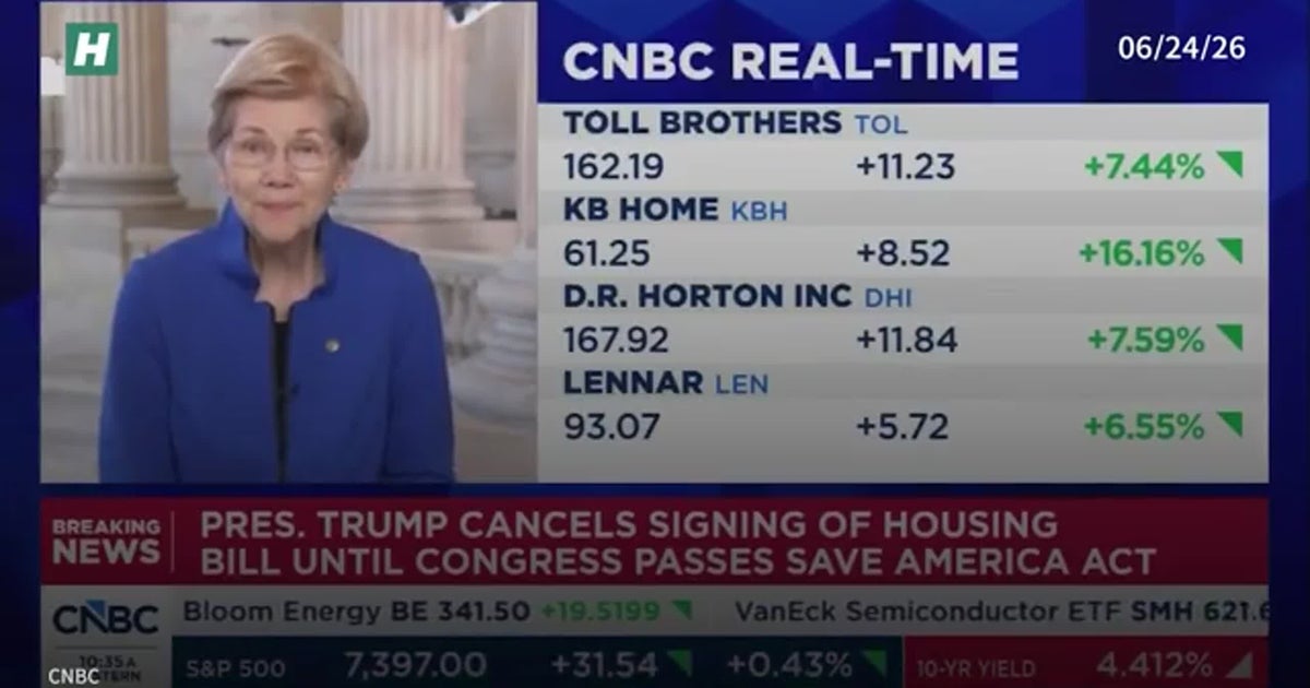 Warren On Trump's Bill Signing Cancellation