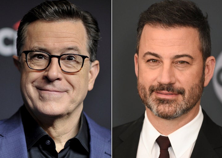 Louis-Dreyfus pointed to Colbert (left) and Kimmel as examples of the crackdown.