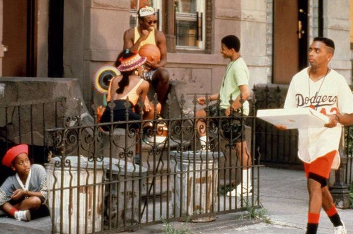 Spike Lee (R) in "Do the Right Thing."