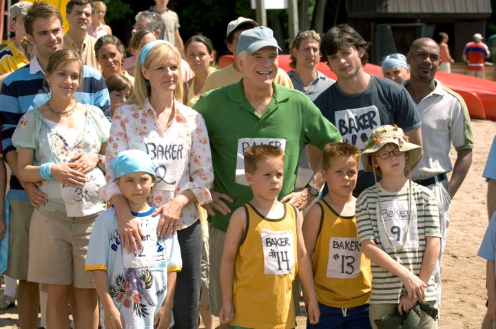 Jonathan Bennett, Piper Perabo, Bonnie Hunt, Blake Woodruff, Steve Martin, Shane Kinsman, Brent Kinsman, Tom Welling and Forest Landis in "Cheaper By the Dozen 2."