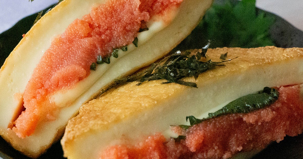 【厚揚げ1枚で作る絶品おつまみ】中から明太チーズがとろ〜りあふれる！10分で作れる簡単レシピ