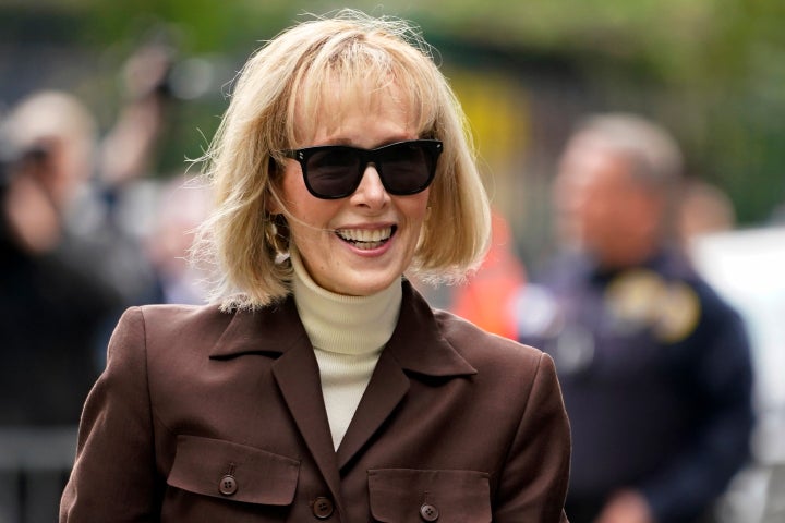 E. Jean Carroll arrives at Manhattan federal court in 2023.