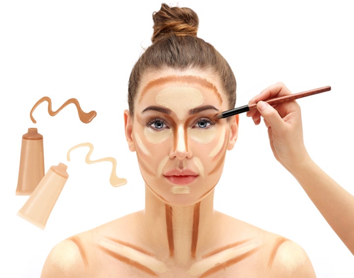Contouring and highlighting are big trends in American makeup.