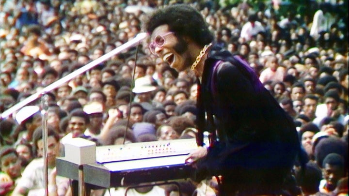 Sly Stone performing at the 1969 Harlem Cultural Festival in "Summer of Soul."