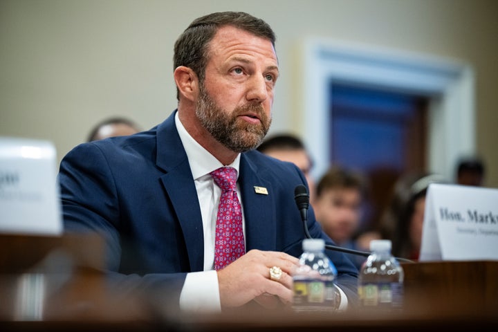 U.S. Homeland Security Secretary Markwayne Mullin celebrated Iran's elimination from the World Cup, saying he did a "happy dance," Sports Business Journal reported on Monday.