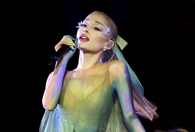 Ariana Grande performing at the Met Ball in 2024