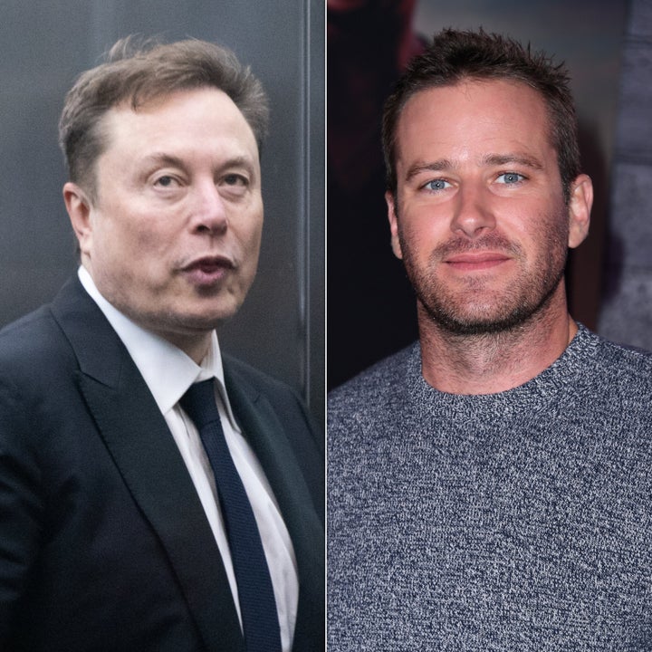 Elon Musk, left, gave a surprise boost to the controversial film “Citizen Vigilante,” starring Armie Hammer, last week. 