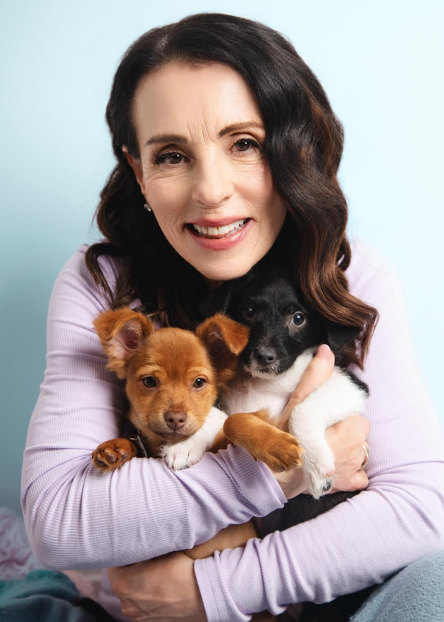 The author with JoJo and Timo. “JoJ is currently looking for his forever home,” she writes.